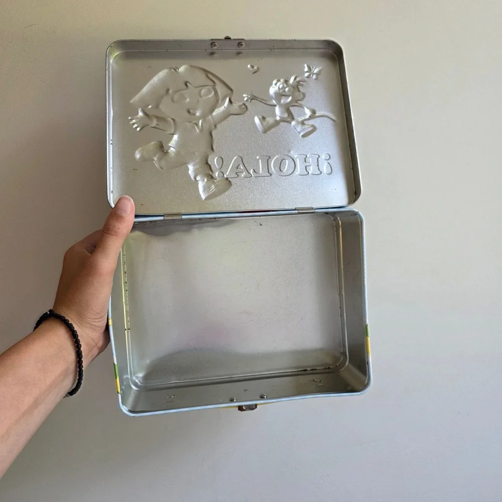 Vintage Dora the Explorer Metal Lunch Box Y2K 2007 Nickelodeon Kidcore Nostalgic